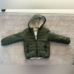 Boys Abercrombie fur hooded jacket 7/8